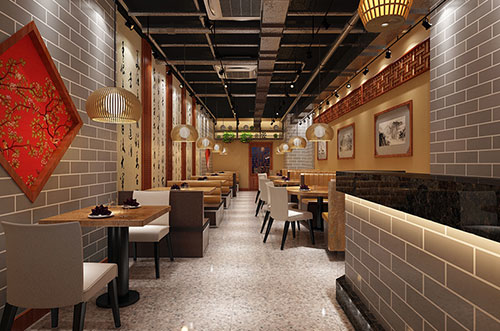 仙居传统中式餐厅餐馆装修设计效果图