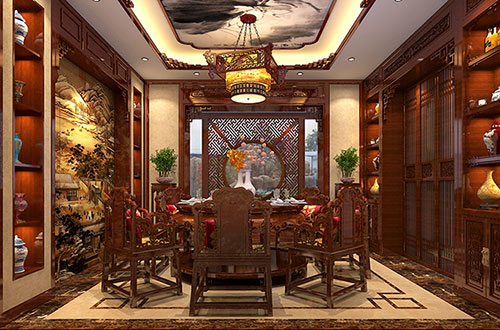 仙居温馨雅致的古典中式家庭装修设计效果图