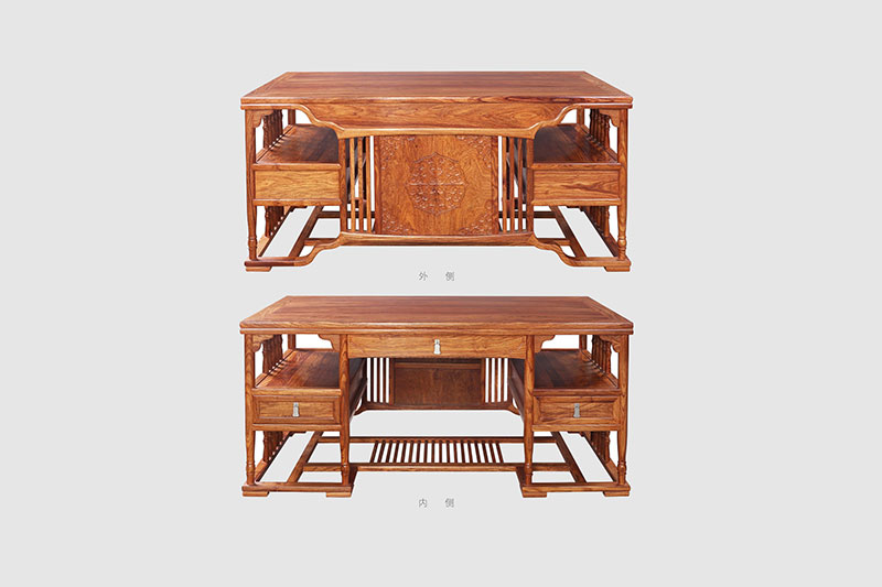 仙居中式家居装饰书房桌椅组合家具效果图
